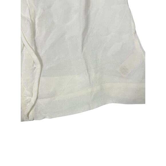 Kate Spade Edison Top White Ruffle Front Blouse Size 4 - Picture 3 of 7